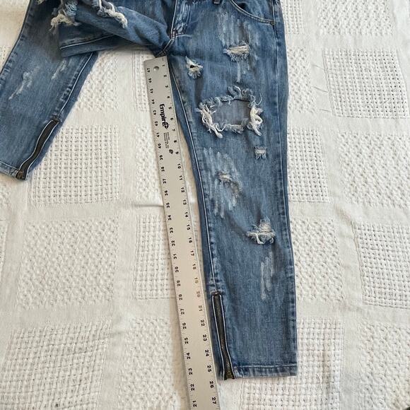 ONE By One Teaspoon Distressed zip ankle low rise Trashed Free Birds J2 2204 - Picture 5 of 15